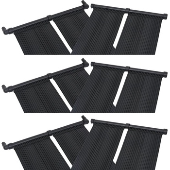 vidaXL Соларни панели за нагряване на басейн, 6 бр, 80x310 см (3079663)