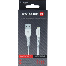 Swissten 71505541 datový kabel lightning 1m bílý