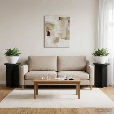 vidaXL Стойка за растения 2 pcs Черно Ø29, 5 x 40 см (899736)