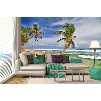 DIMEX ART Самозалепваща се флизелинова фототапета красив обширен плаж 375 x 250 см