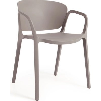 Kave Home Ania Hnědá plastová zahradní židle