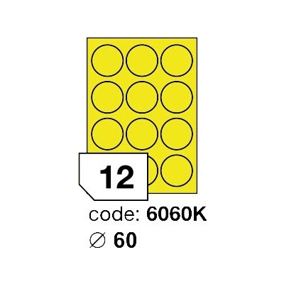 Rayfilm 60 mm 300 archů, fluo žlutá, R0131.6060KD