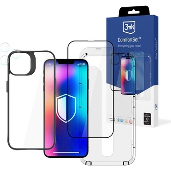 3mk Protection Комплект 3mk Comfort Set 4in1 за Apple iPhone 13 Pro, кейс, скрийн протектор от закалено стъкло, протектор за камера и еднократна рамка за поставяне на стъклото (KXG0065783)