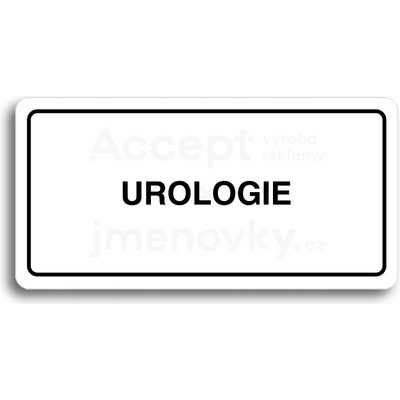 ACCEPT Piktogram UROLOGIE - bílá tabulka - černý tisk