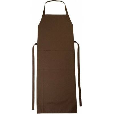 CG Workwear Zástěra Verona s laclem a kapsou 90x75 cm hnědá tmavá 90x75 cm CGW1146