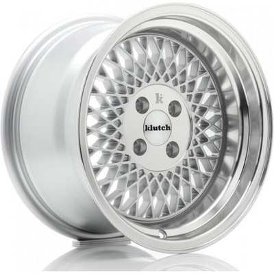 Klutch Wheels SL1 8.5x15 4x100 ET17 Silver with Machined Lip