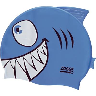Zoggs Детска шапка за плуване Zoggs Kid's Character Cap Swim cap - Blue Jaws - размер One Size (581-0193-0111)