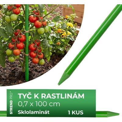 Tyč CountryYard S270, 100 cm, 7.0 mm, zelená, oporná, sklolaminát