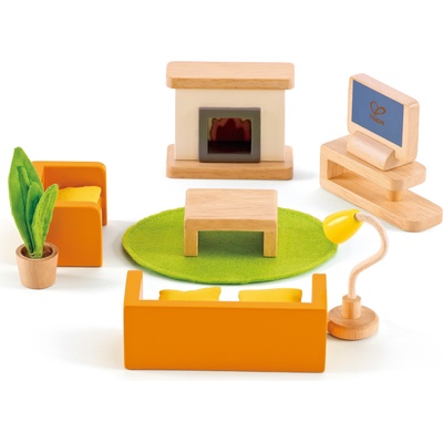 HaPe International Комплект дървени мини мебели Hape - Всекидневна (H3452)