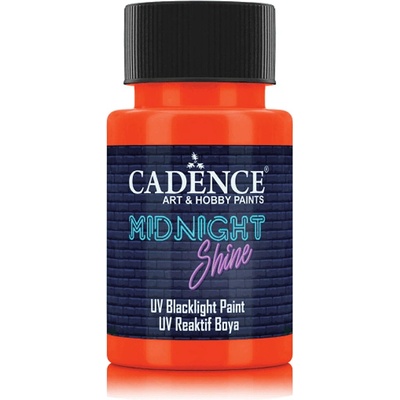 Cadence barva na textil uv midnight shine 50 ml orange oranžová