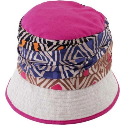 Fiebig Headwear since 1903 Bucket hat letní lněný klobouček fuchsia