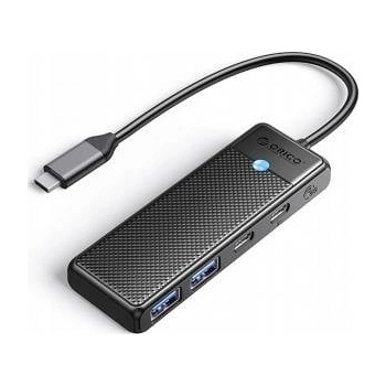 ORICO 4-port hub input: USB-C 3.0 PD100W / output: 2x USB-A 3.0 + USB-C 3.0 cable 0.15M - black