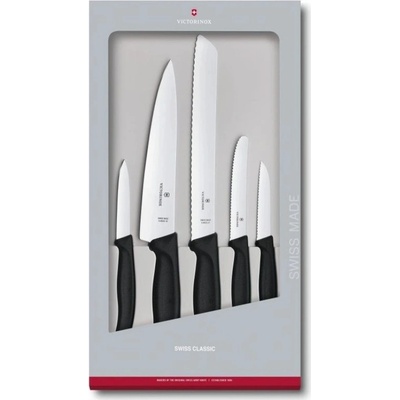 Victorinox Swiss Classic Sada kuchyňských nožů Černá Nerezová Ocel 5 ks