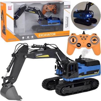 Tomido RC Bagr Robustní na pásech Kouř Světlo LED + Ovladač