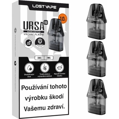 Lost Vape Ursa Pod V3 2ml cartridge 1,0ohm 3 ks