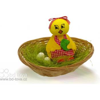 BD-TOVA Kuře v zástěrce s vajíčky v košíku 1 ks