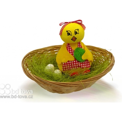 BD-TOVA Kuře v zástěrce s vajíčky v košíku 1 ks