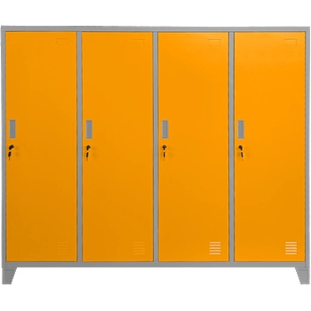 Carmen Метален шкаф Carmen CR-1604-4 JZ - сив / оранжев (3580176_2)