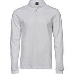 TEE JAYS tj1406 / Мъжка еластична поло тениска с дълъг ръкав - бяла l (18140600103)