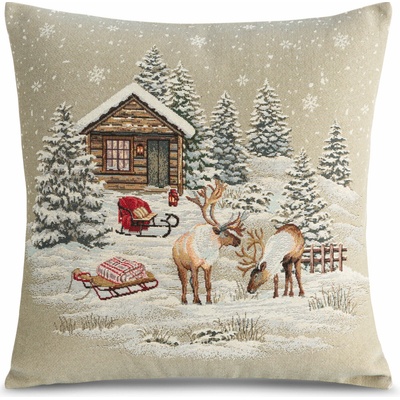Eurofirany Vianočná gobelínová WINTER 45 x 45 CM