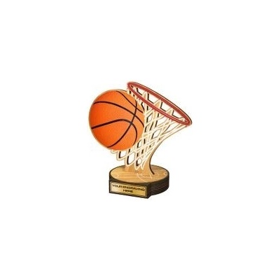 Poháry Bauer Dřevěná plaketa RW106 Basketball