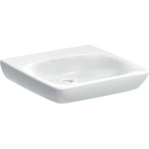 Geberit Selnova Comfort - Умивалник без бариери 60x55 см, без преливник, без отвор за смесител, бял 502.771. 00.7 (502.771.00.7)