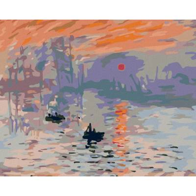 Zuty Malování podle čísel DOJEM VÝCHOD SLUNCE CLAUDE MONET
