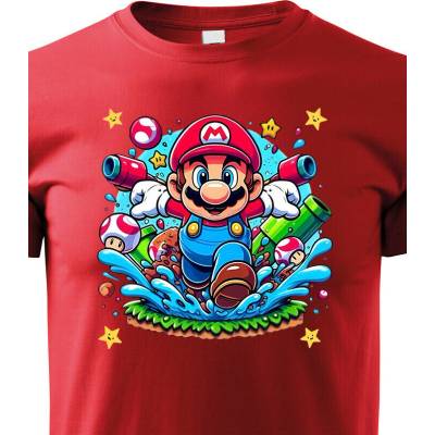 Dětské tričko Super Mario vodní akce ČervenáCanvas Dětské tričko Bezvatriko.cz 3220