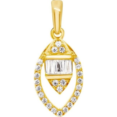 Eppi Strieborný prívesok mandľového tvaru s lab-grown diamantmi Einar P49283