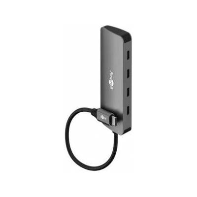 Goobay Slim 4-Port USB-Hub, USB-C to USB-C, 10 Gbit/s, Grey | 76565