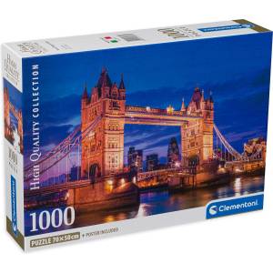Clementoni Пъзел Clementoni от 1000 части - Тауър Бридж през нощта (39772)