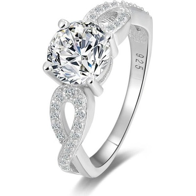 Beneto stříbrný s třpytivými krystaly AGG204