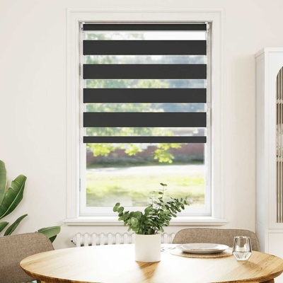zahrada-XL Roleta den a noc / Zebra / Twinroll 90x150 cm černá 240208