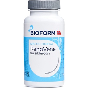 Bioform Контрол на холестерола и сърдечно здраве - RenoVene формула с херинга и водорасли, 500 mg, 60 капсули (2381 BFM)
