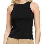 DEDICATED Дамски топ DEDICATED Women's Rib Top Valdermarsvik Top - Black (116-9659-0113)