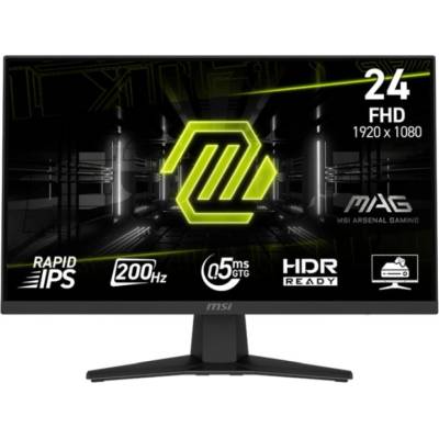 Монитор MSI MAG 244F (9S6-3BC41H-001), 23.8" Rapid IPS, FullHD (1920x1080) 200Hz, 16: 9, 0.5ms, 300 cd/m2, 1000: 1, AMD FreeSync Premium, DP, HDMI, Black (9S6-3BC41H-001)