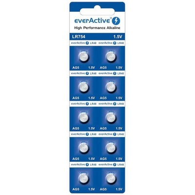 everActive Бутонна алкална батерия EVERACTIVE LR754, LR48, 1, 55V, 10pk блистер, /цена за 1 бр. батерия/ (EVER-BA-LR754-AG5)