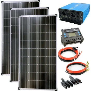 Image 1 of Solartronic Пълен комплект соларна система 3x130W соларни панели, 1500W инвертор, 30A контролер (SET390W-TS1500)