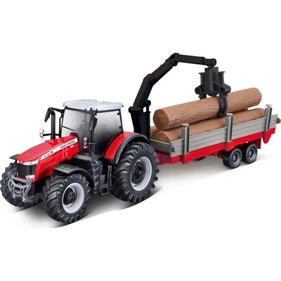 Bburago TRAKTOR S CHWYTACKÝM Massey Ferguson 8740S