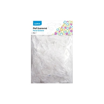 Peří barevné Luma, bílé, 10g