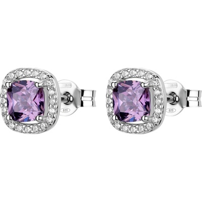 Brosway Překrásné stříbrné náušnice Fancy Magic Purple FMP124