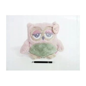 BEPPE Abbys rose-mint owl 23cm