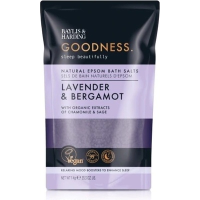 Baylis & Harding Relaxačná soľ do kúpeľa Goodness Sleep Lavender/Bergamot 1 kg