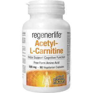 Natural Factors Regenerlife Acetyl L-Carnitine 500 mg [90 капсули]