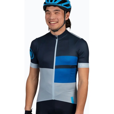 Endura Мъжка колоездачна тениска Endura FS260 Print S/S ink blue