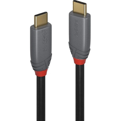 Lindy 36901 USB, USB C, 1m, černý, šedý