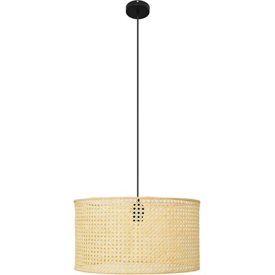 Пендел ALBA 1xE27/15W/230V Ø 45 cm ратан/черен (HE1420)