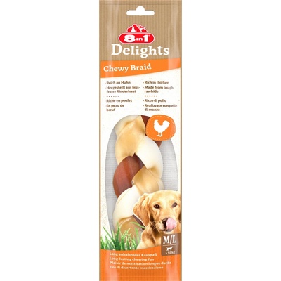 8 in 1 Pet Products GmbH Pochoutka 8in1 Delights Chewy Braid M L 80 g