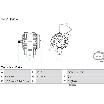 Alternátor BOSCH 0 986 082 310