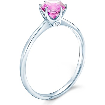 SAVICKI Годежен пръстен The Journey: бяло злато, розов сапфир
